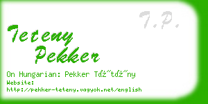 teteny pekker business card